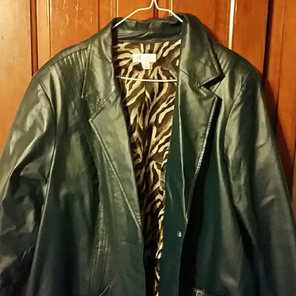 Faux Leather zebra print coat